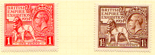 Stamps for the British Empire Exhibition.