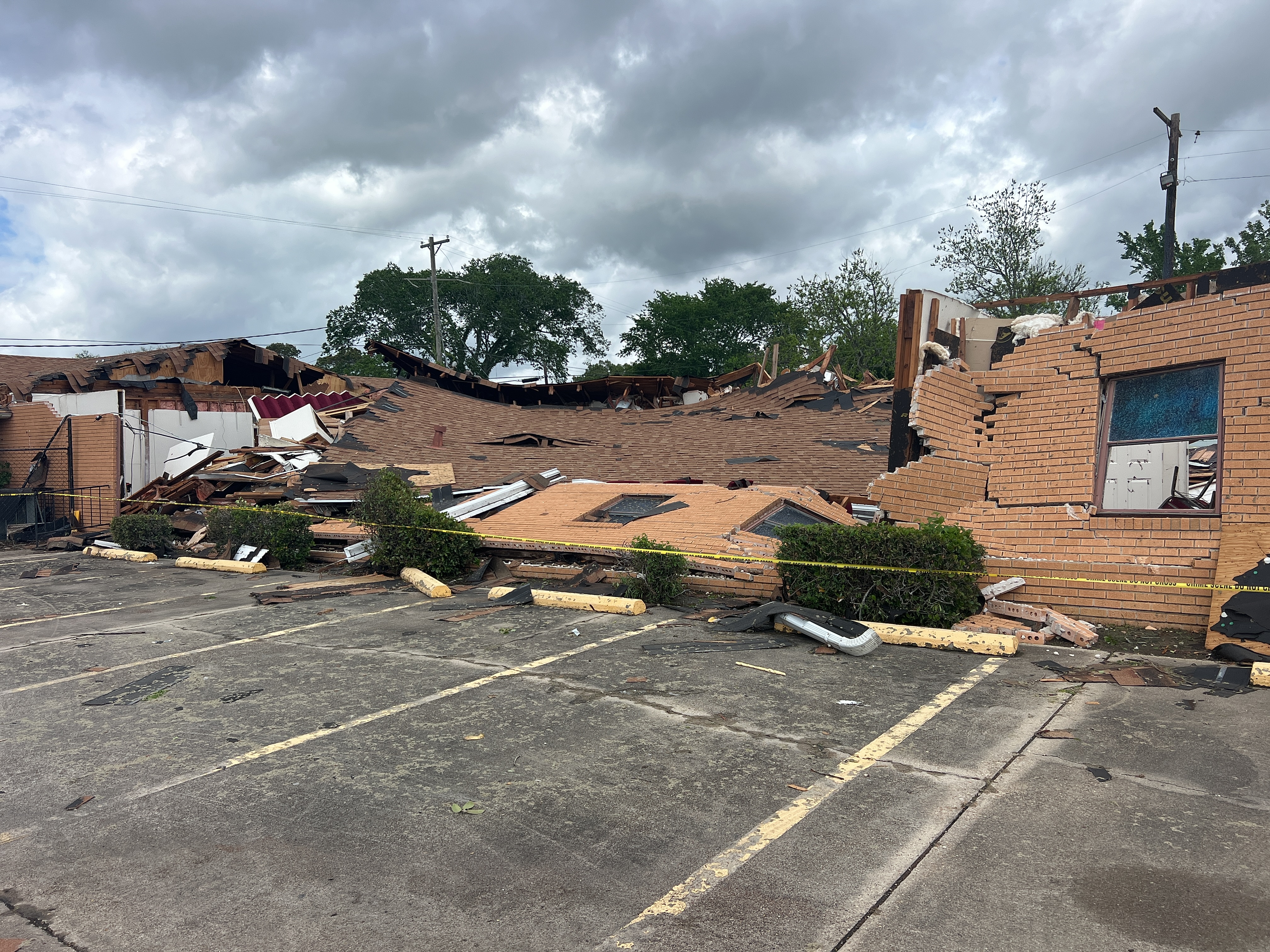 EF2 damage to a church in Port Arthur, Texas.