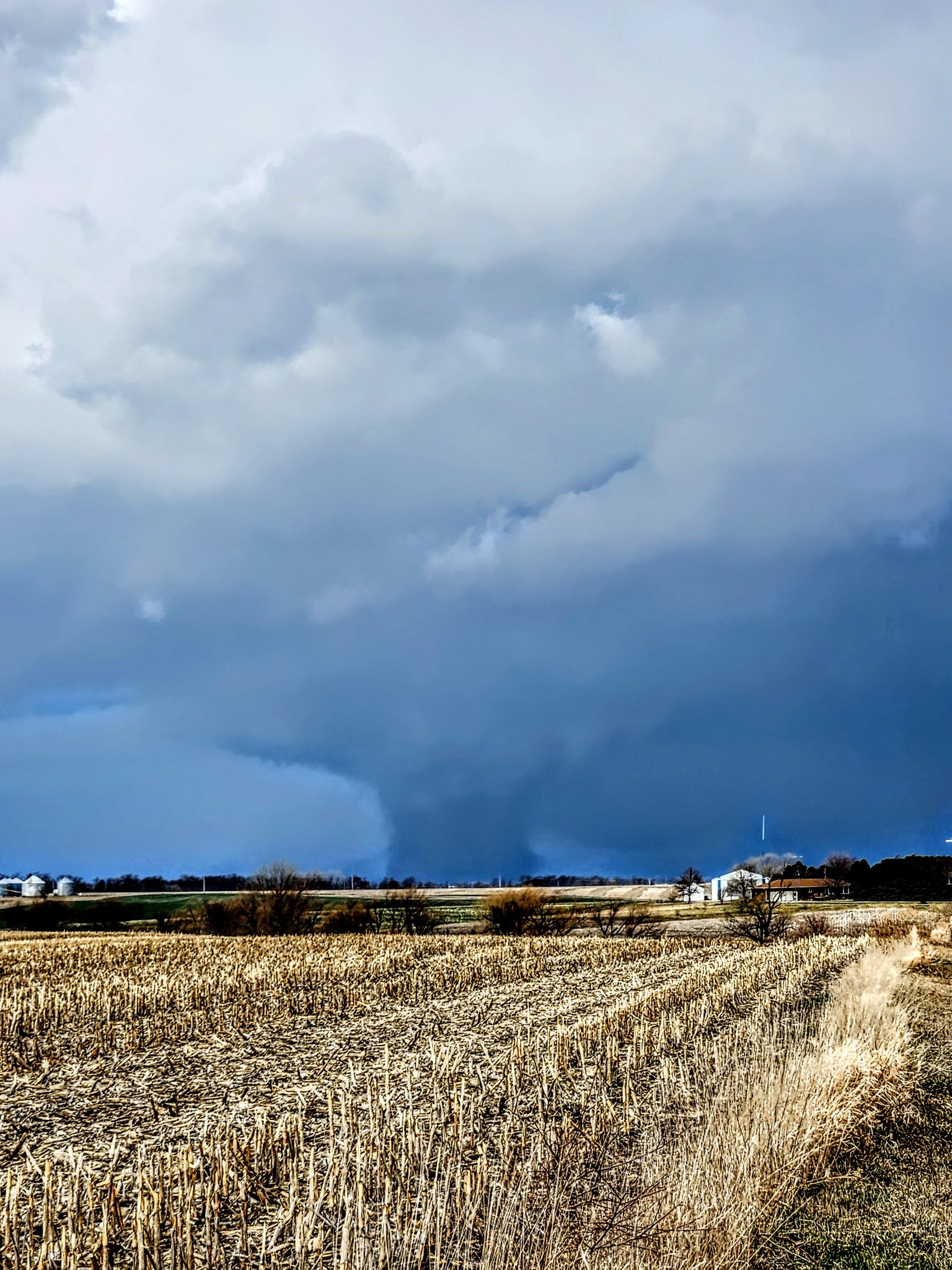 The EF3 Martinsburg, Iowa tornado west of Packwood, Iowa.