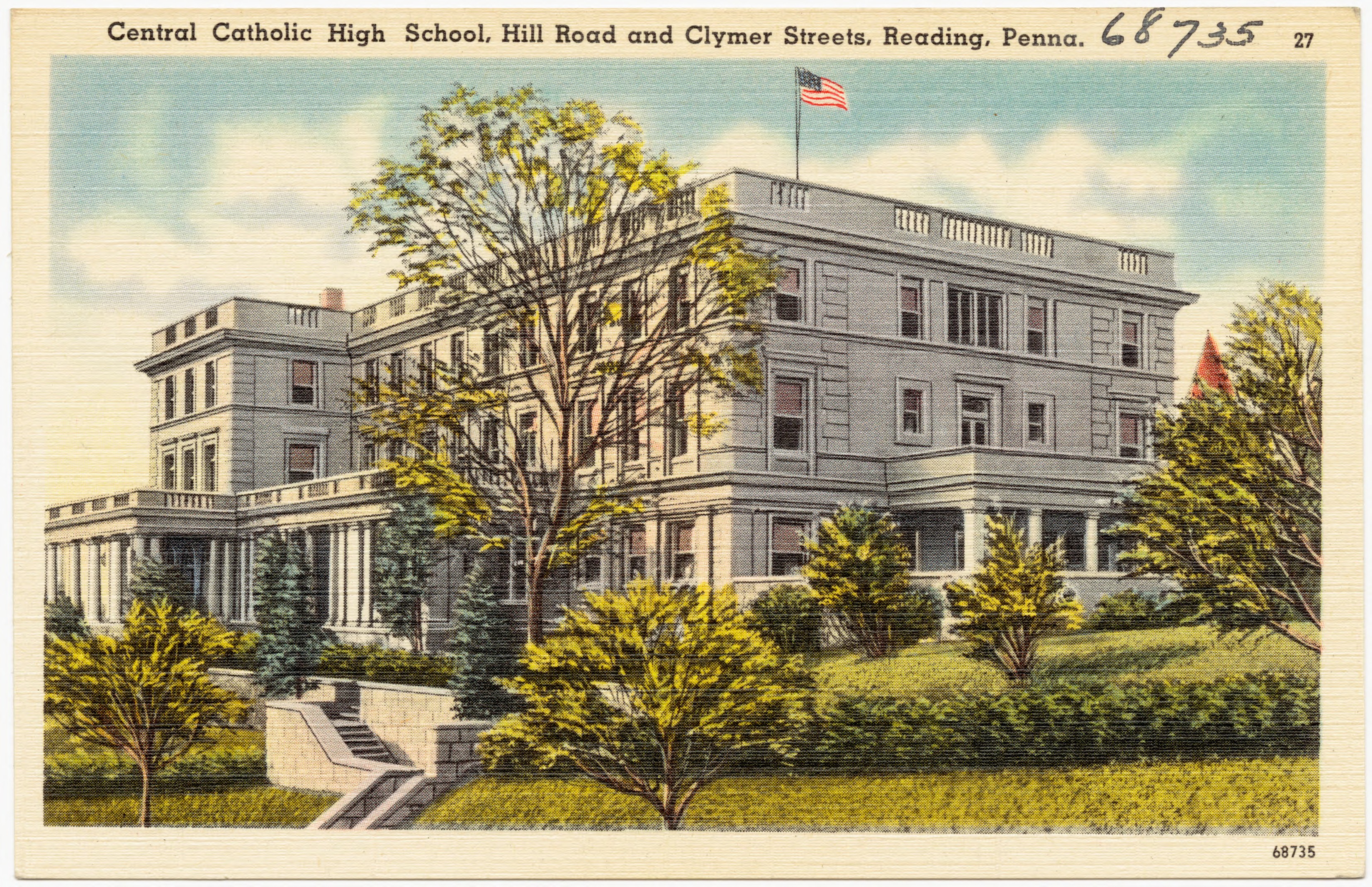 Center_Catholic_High_School,_Hill_Road_and_Clymer_streets,_Reading,_Penna_(68735)