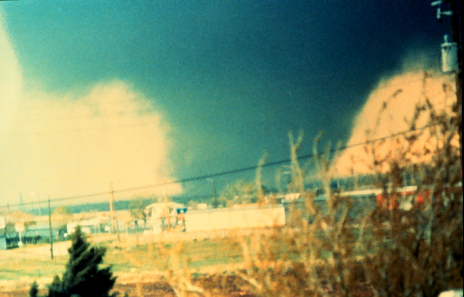 The large Wichita Falls F4 tornado moving through town.