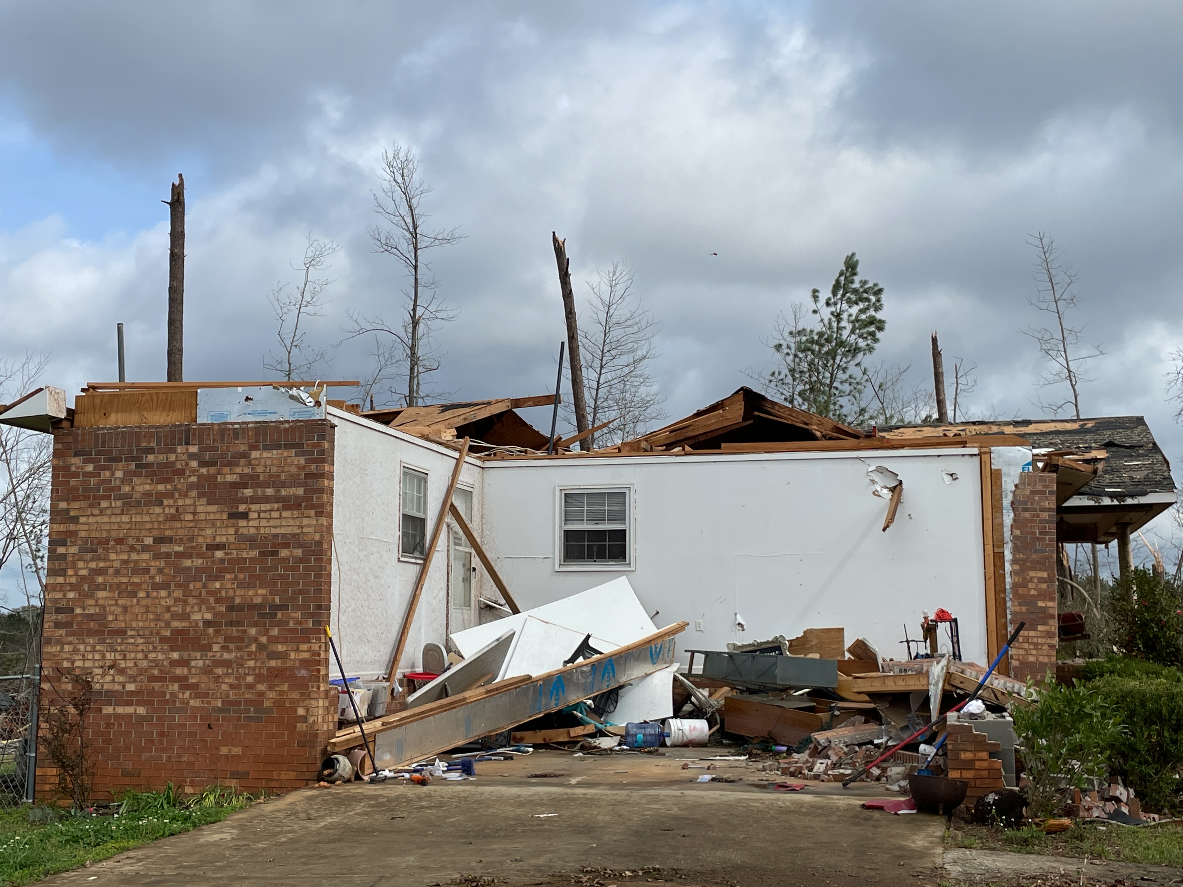 EF2 damage to a home in Franklin from the Newnan tornado.