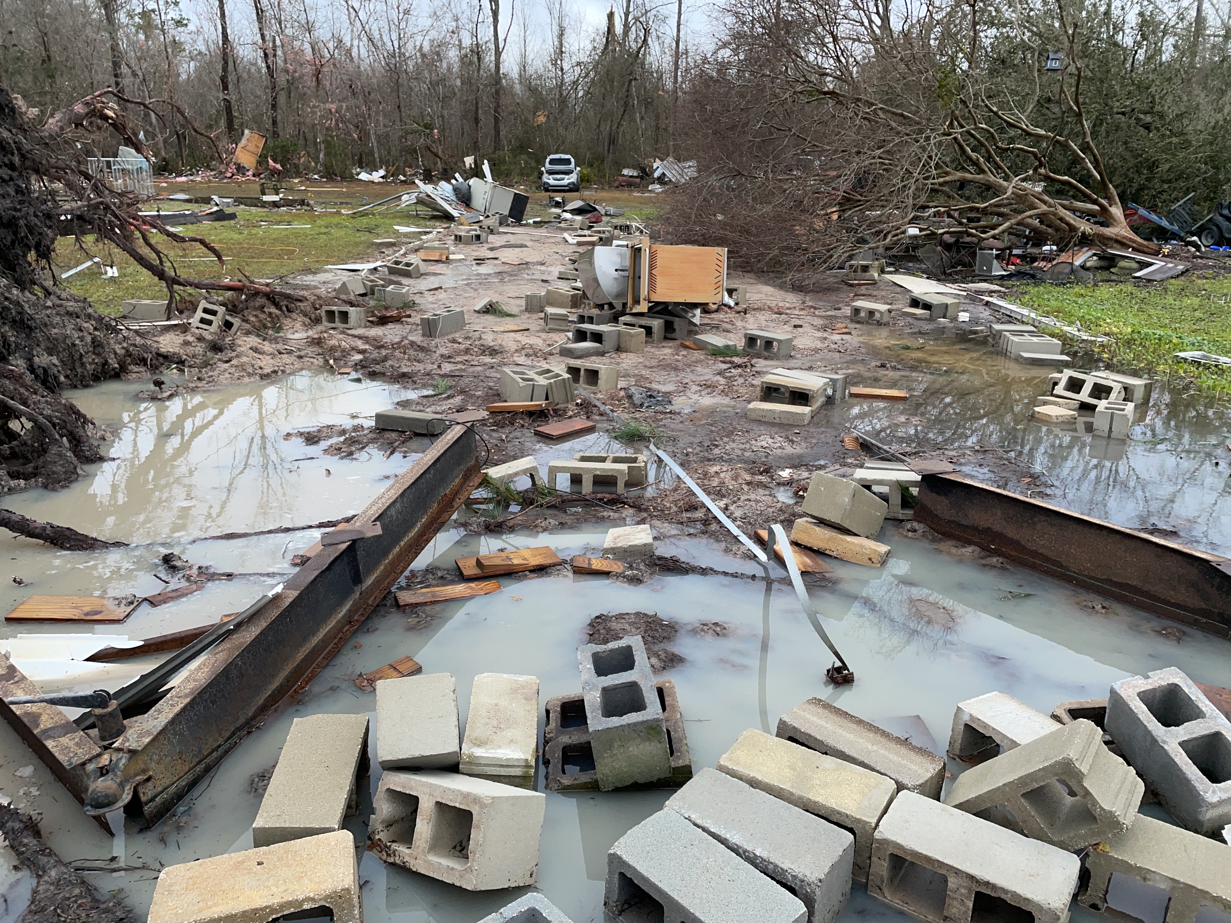 A mobile home that was destroyed at EF2 intensity on east side of Valdosta, Georgia.