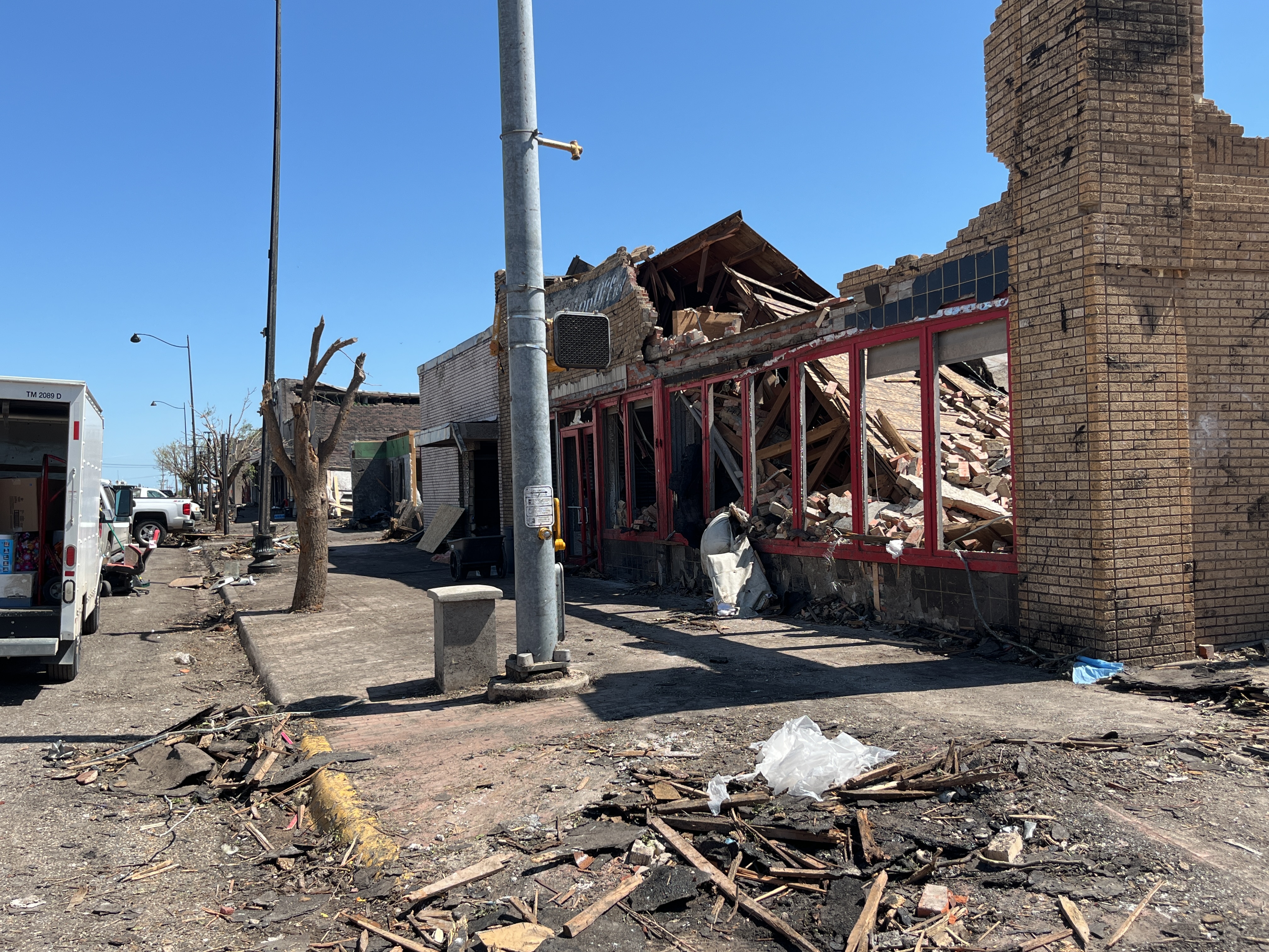 EF3 damage to Perryton Office Supply in Perryton, Texas