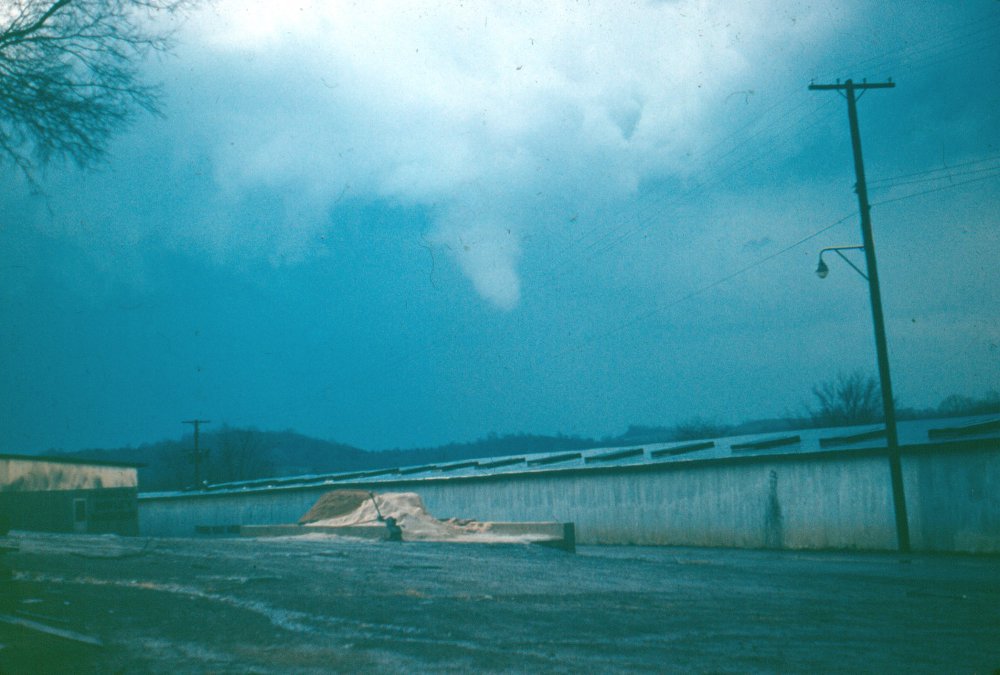 The F4 Fayettville, Tennessee tornado dissipating after damaging the town.