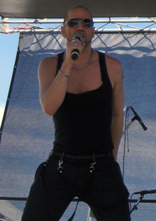 Crisher performing at the Greater Palm Springs Pride in November 2009