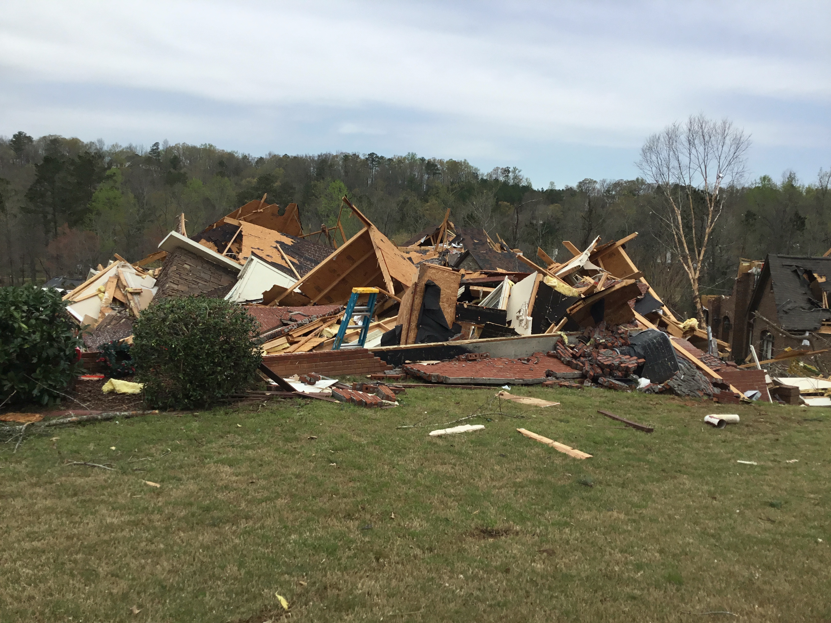 A home that was completely leveled in the Eagle Point neighborhood.