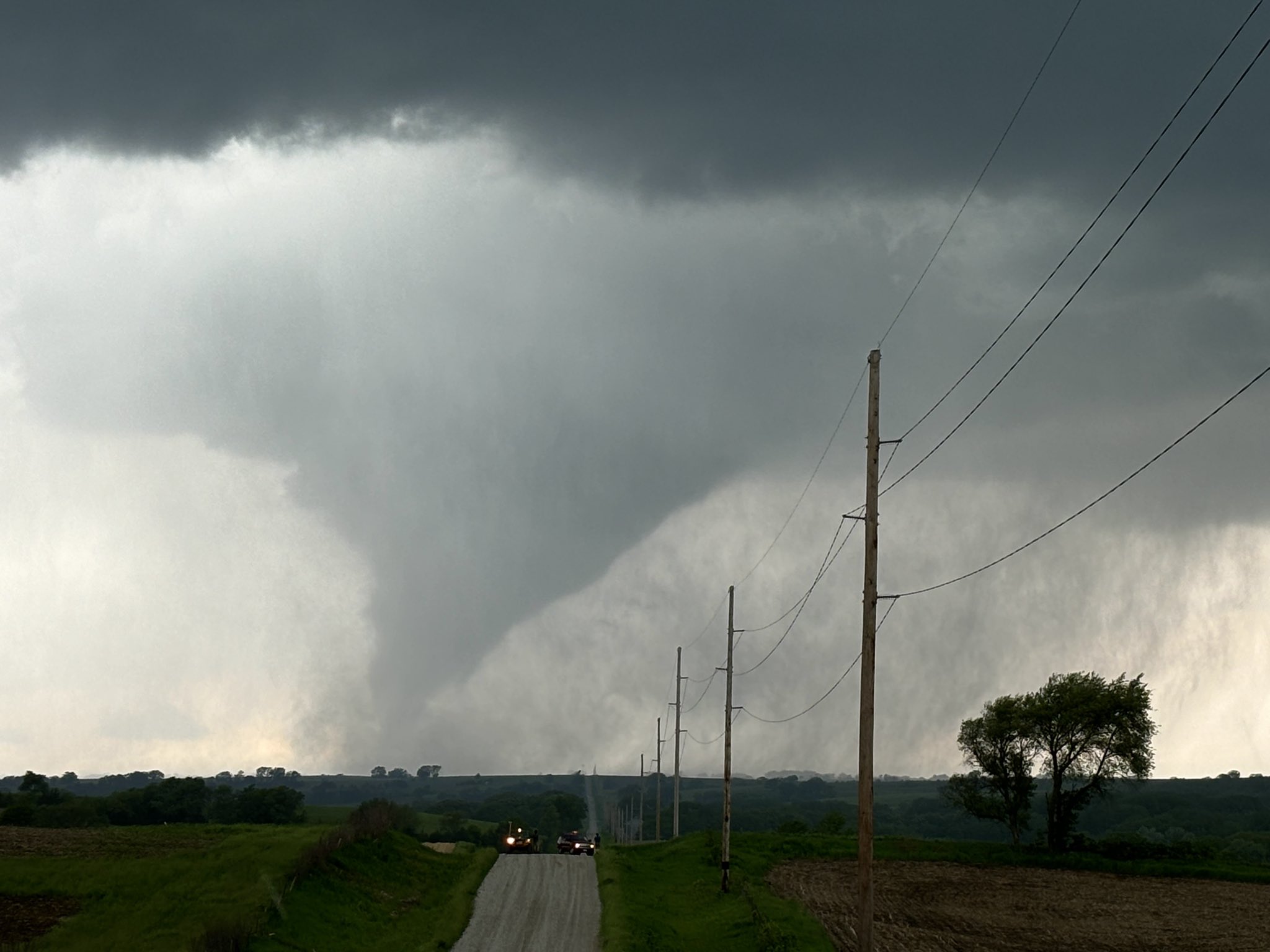 A picture of the Corning, Iowa EF1 tornado.