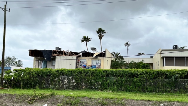 Low-end EF2 damage to residences and trees in Kings Point, Florida.