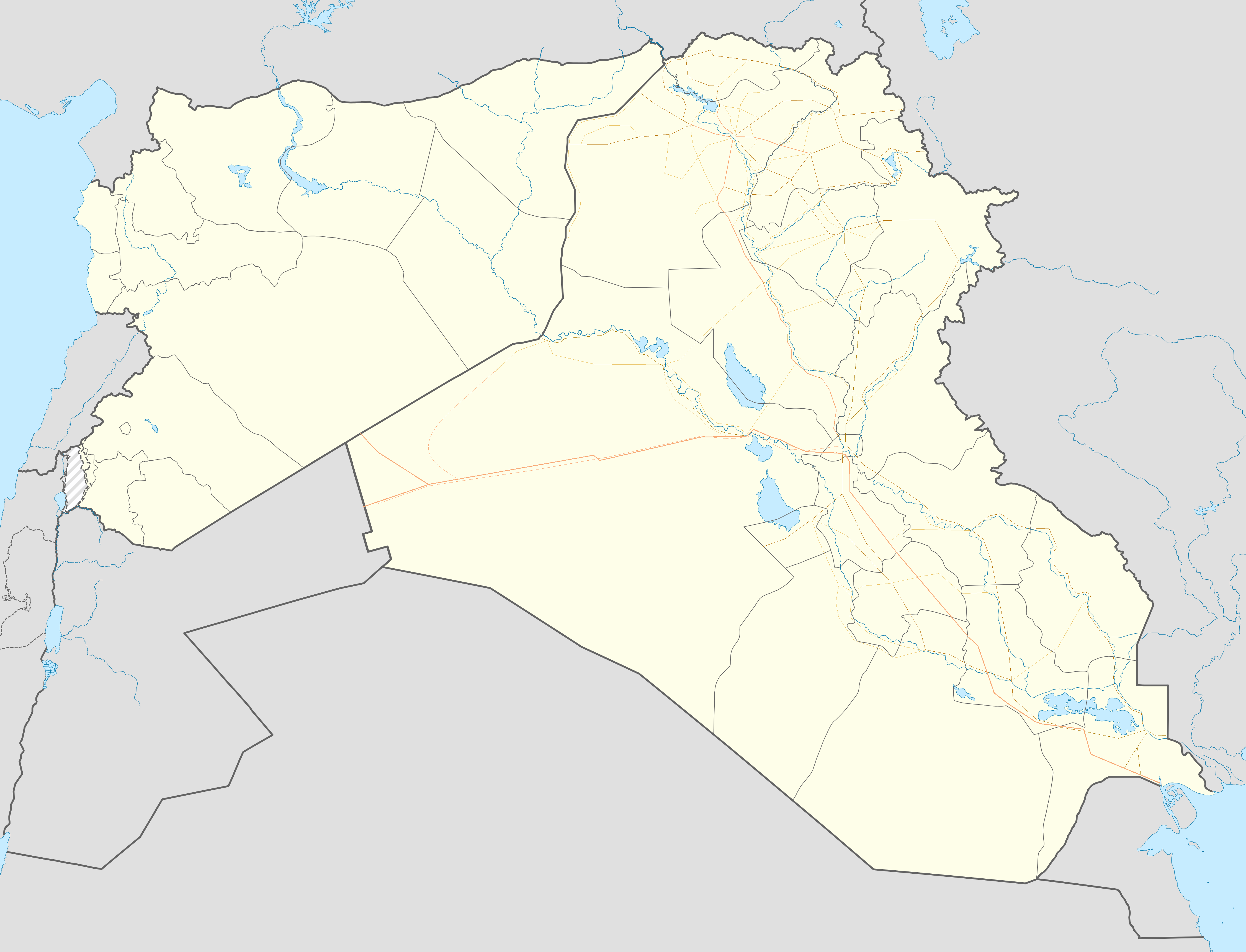Syrian and Iraqi insurgency detailed map is located in Syria-Iraq