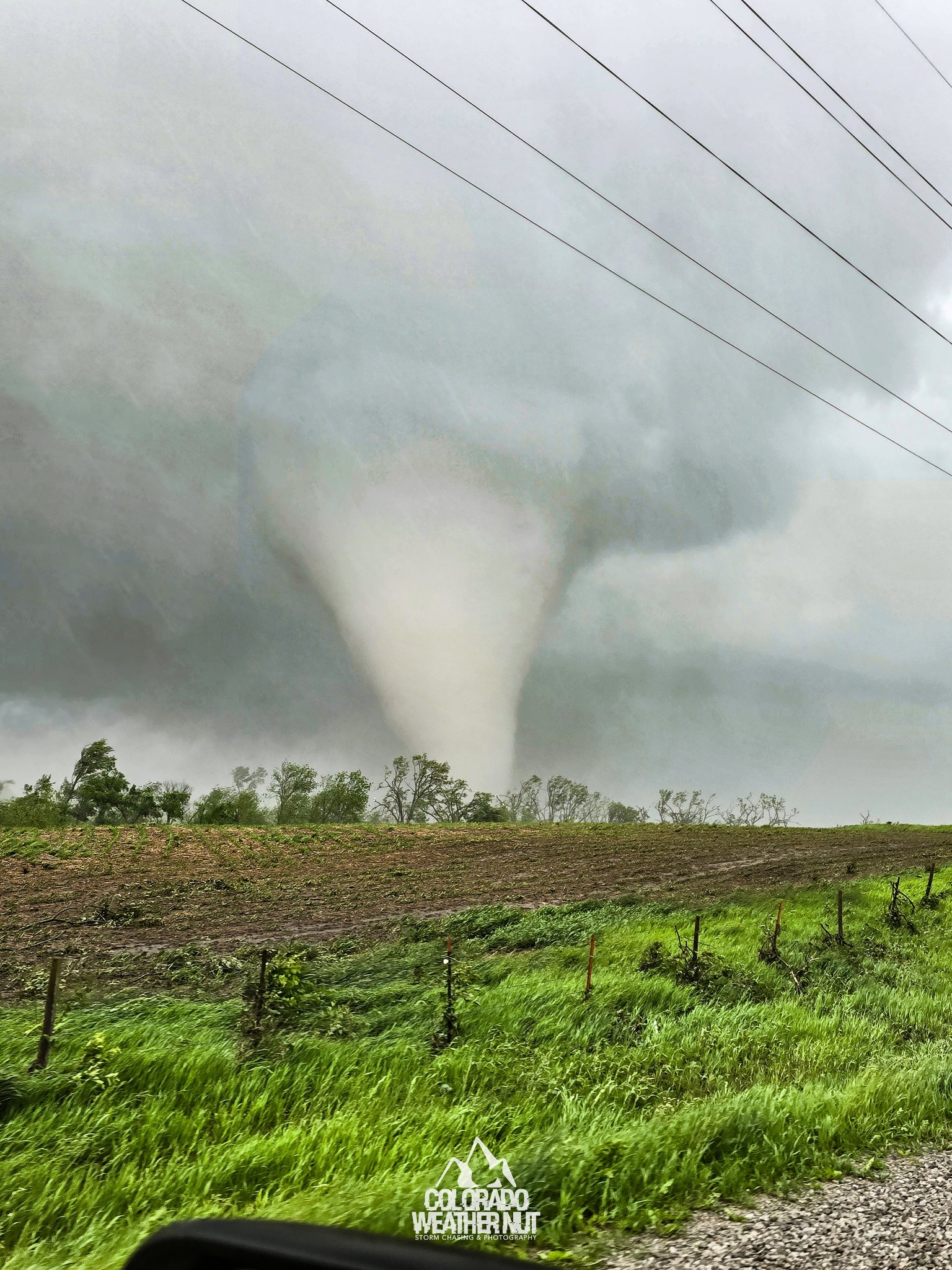 A picture of the Carbon-Morton Mills, Iowa EF2 tornado.