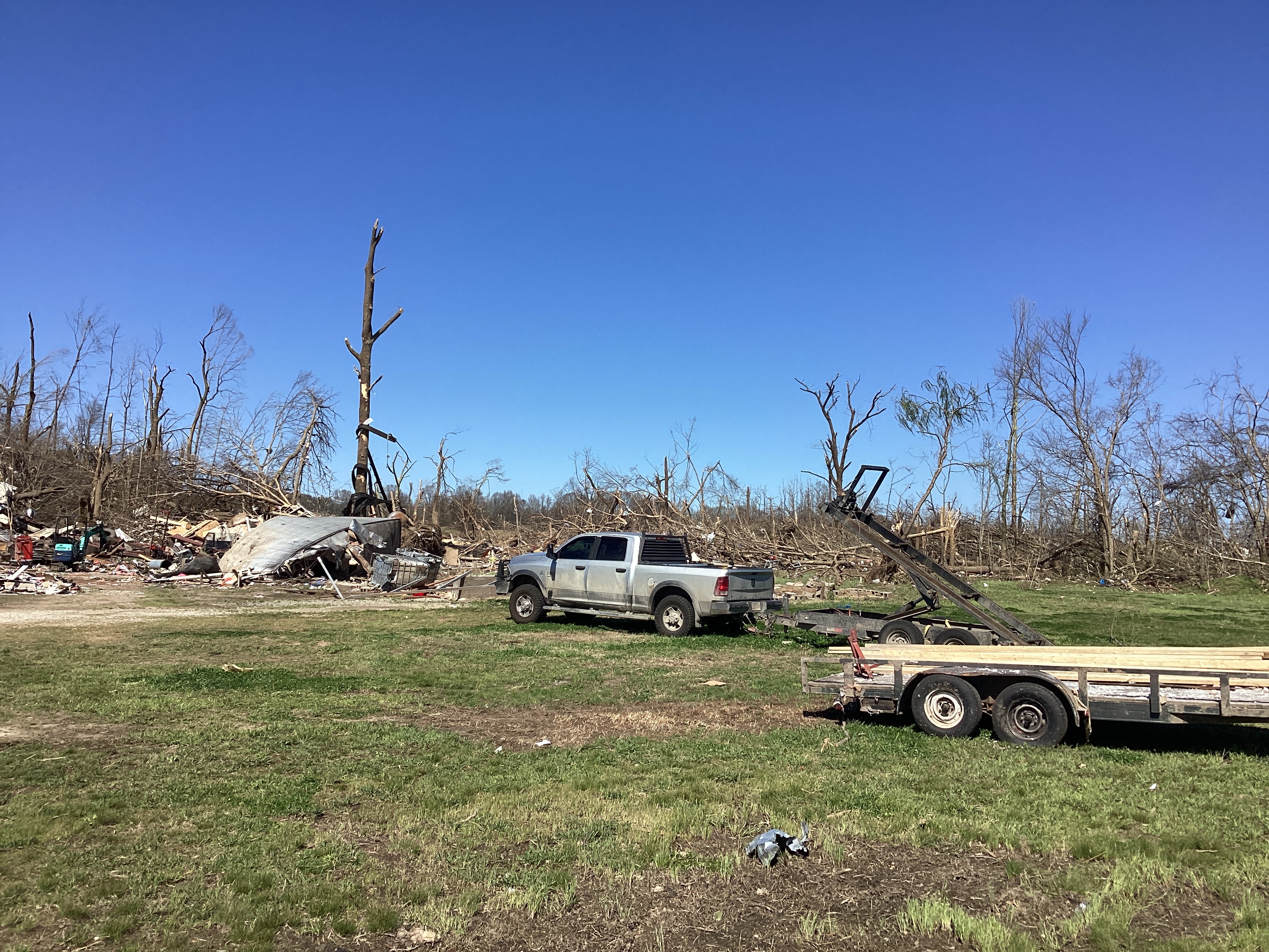 EF3 damage southwest of Covington.