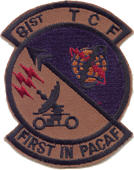 81st TCF, a subordinate unit to 623rd TCS Apr 1983-Feb 1987