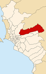 Location of Lurigancho-Chosica in the Lima province
