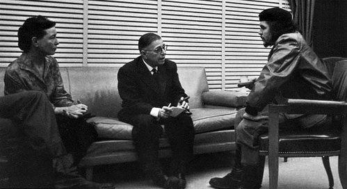 Simone de Beauvoir and Jean-Paul Sartre meet with Che Guevara (1960)