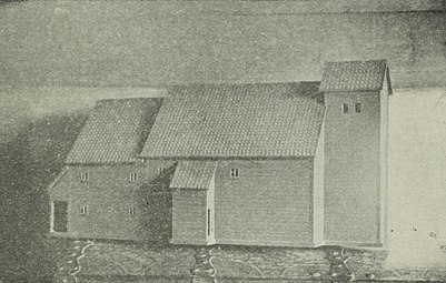 Model of the old church before 1868