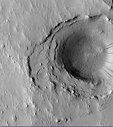 Crater in the middle of Cassini crater, as seen by HiRISE.