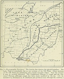 Physiographic Map from "Geology of Ohio," 1923