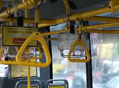 Bus grab handles in Bengaluru, India