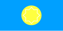 Proposed flag depicting yellow circle with 8-pointed star in it, on blue background