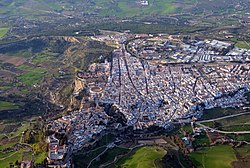 Aerial view of Ronda, with the Puente Nuevo