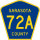 County Road 72A marker