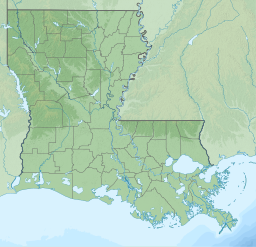 Location of Kepler Lake in Louisiana, USA.