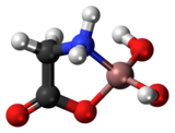 Ball-and-stick model of the aluminium glycinate complex