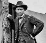Old picture of an American Civil War general in field