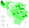 Share of Muslims in Bosnia and Herzegovina by municipalities 1961