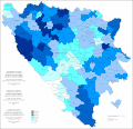 Share of Serbs in Bosnia and Herzegovina by municipalities 1961
