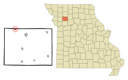 Location of Kidder, Missouri