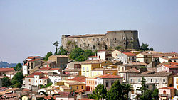 The skyline of Ceppaloni and its castle