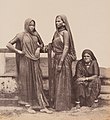 Women dressed in sari and choli (1855)