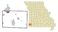 Location of Leawood, Missouri