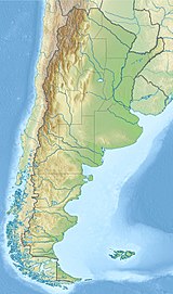 The southern portion of South America with Mount Seler located on the border of Argentina and Chile