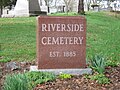 Riverside Cemetery Sign, 2009