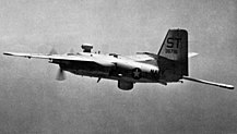 A Grumman S2F-1 Tracker (BuNo 136716) from VS-38 in flight in 1959. VS-38 was assigned to the USS Hornet CVS-12 for a Westpac deployment from 3 April to 10 October 1959.