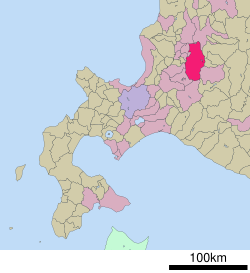 Location of Ashibetsu in Hokkaido (Sorachi Subprefecture)