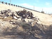 Remains of some of the original sections which were removed from the Hassayampa Bridge.