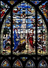 "The Crucifixion", the central window over the altar in the choir