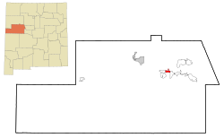 Location of North Acomita Village in New Mexico