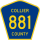 County Road 881 marker