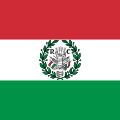 Flag of the Cispadane Republic, the first use of the Italian tricolour