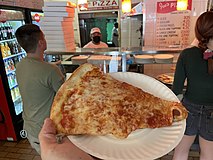 A New York–style slice from Joe's Pizza