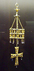 Votive crown and cross.