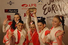 Candy after winning Junior Eurovision 2011