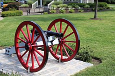 Cannon by Columbus Park gazebo