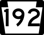 Pennsylvania Route 192 marker