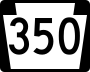 Pennsylvania Route 350 marker